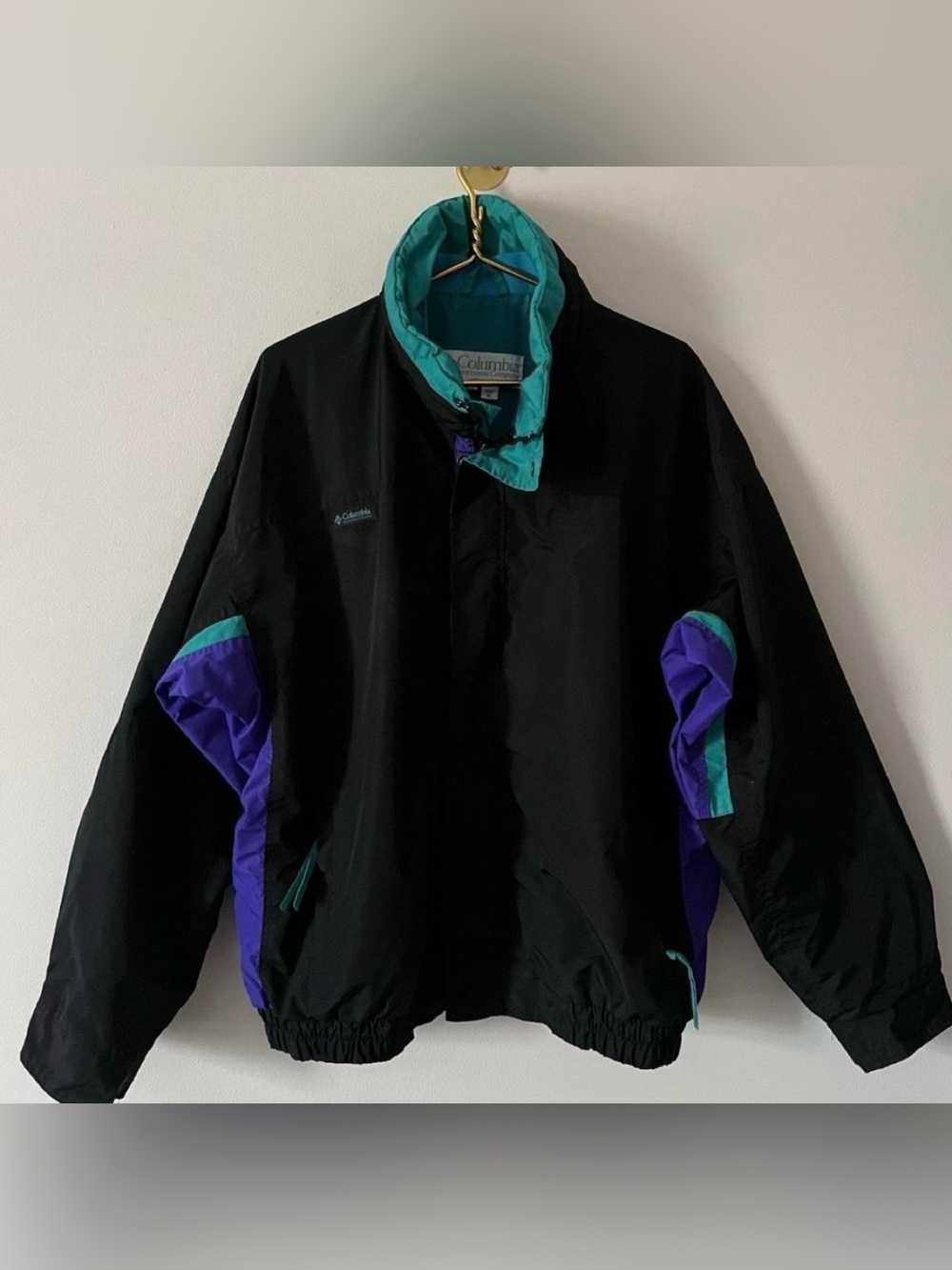 Men’s Classic Vintage 90s Columbia Bugaboo Shell Teal Green Black Purple XL